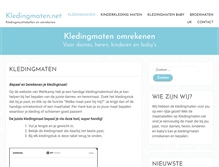 Tablet Screenshot of kledingmaten.net